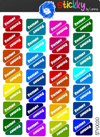 Payday Flag Stickers Sheet