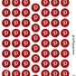 Social Media Pinterest Logo Stickers Sheet.-