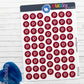 Social Media Pinterest Logo Stickers Sheet.-