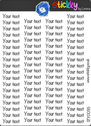 CUSTOM Words functional planner stickers - Mini Scripts 3.-