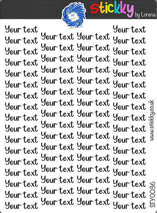 CUSTOM Words functional planner stickers - Mini Scripts 4.-