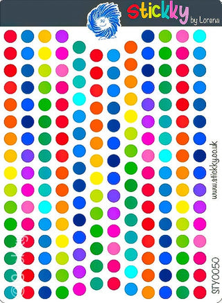 Little Dots Circles Bullets Planner Stickers Sheet.-