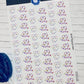 Cute Stethoscope GP Doctor Appointment Stickers Sheet.-