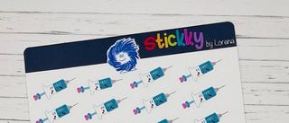 Cute Syringe Stickers Sheet.-