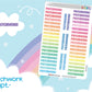 Cute Patchwork Script Planner Stickers Sheet