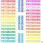 Cute Patchwork Script Planner Stickers Sheet