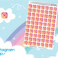 Social Media Instagram Logo Stickers Sheet.-