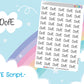 Duke of Edinburgh (DofE) Script Planner Transparent Stickers Sheet