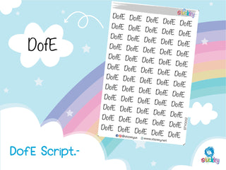 Duke of Edinburgh (DofE) Script Planner Transparent Stickers Sheet