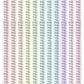 Time strip 1/2 hour Vertical Functional Stickers Sheet.-