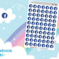 Social Media Facebook Logo Stickers Sheet.-