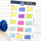 Cute Small Rainbow Cloud Boxes Stickers Sheet