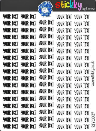 CUSTOM Words functional planner stickers - Mini Scripts 5.-