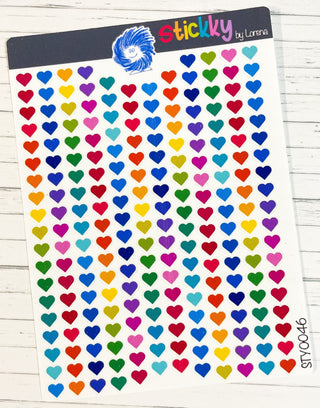 Little Heart Bullets Planner Stickers Sheet.-