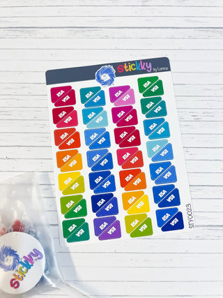UK Benefit Flag Stickers Sheet