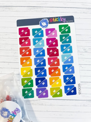 UK Benefit Flag Stickers Sheet