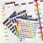 Days of the Week Script Planner Stickers Sheet