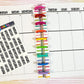 Days of the Week Script Planner Stickers Sheet