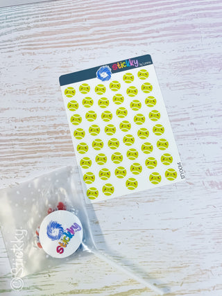 Tennis Ball Stickers Sheet