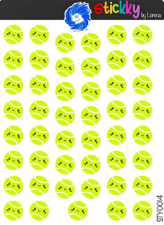 Tennis Ball Stickers Sheet