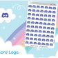 Social Media Discord Logo Stickers Sheet.-