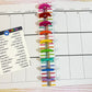 Days of the Week Script Planner Stickers Sheet