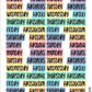 Days of the Week Script Planner Stickers Sheet