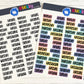 Days of the Week Script Planner Stickers Sheet