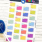 Cute Small Rainbow Cloud Boxes Stickers Sheet