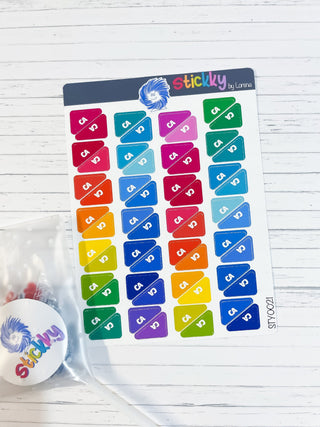 UK Benefit Flag Stickers Sheet
