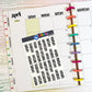 Days of the Week Script Planner Stickers Sheet