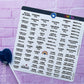Back to School - The School Year Dates and Events - Custom Kids names Stickers Sheet.-