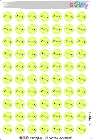 Tennis Ball Stickers Sheet