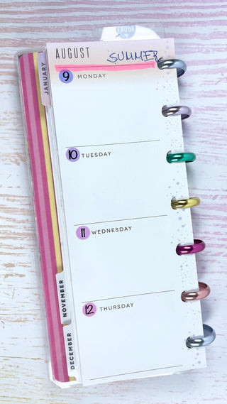 Days in Numbers of the Month Script Planner Stickers Sheet