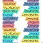 Days of the Week Script Planner Stickers Sheet