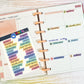 Days of the Week Script Planner Stickers Sheet