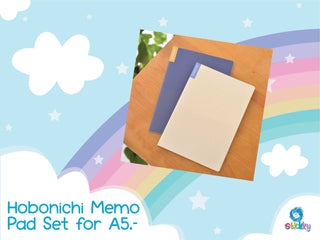 Hobonichi Memo Pad Set for Weeks, A6 and A5.-