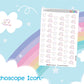 Cute Stethoscope GP Doctor Appointment Stickers Sheet.-