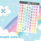 Silverware Stickers Sheet.-