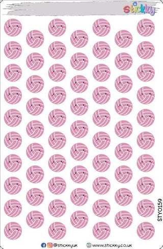 Netball Ball Stickers Sheet.-