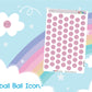 Netball Ball Stickers Sheet.-