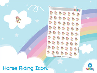 Horse Riding Stickers Sheet.-