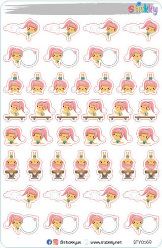 Gymnastics Icon Stickers Sheet.-