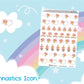 Gymnastics Icon Stickers Sheet.-
