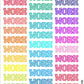 Work Script Planner Stickers Sheet.-