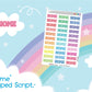 Home Script Planner Stickers Sheet.-