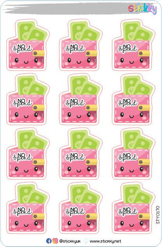 No-Spend Wallet Icon.-