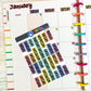 Days of the Week Script Classic Happy Planner Stickers Sheet