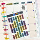 Days of the Week Script Classic Happy Planner Stickers Sheet