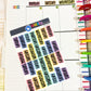 Days of the Week Script Classic Happy Planner Stickers Sheet